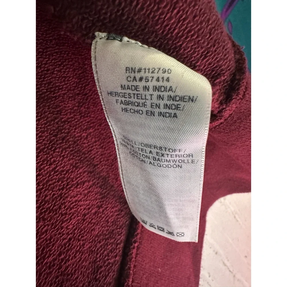 True Religion Brand Jeans TR Zip Maroon Hoodie | Tagged Size: S/P
